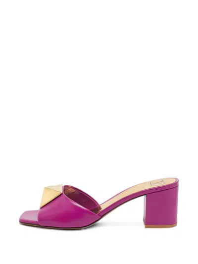 Pre-owned Valentino Garavani One Stud Slip-on Sandals In Pink