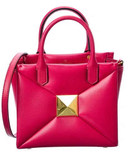 Valentino Garavani Valentino One Stud Small Leather Tote In Pink
