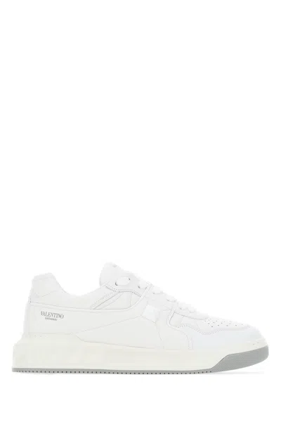 Valentino Garavani One Stud Sneakers In Biancobiancobiancobiancopastelgrey