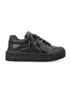 Valentino Garavani Black One Stud Xl Nappa Leather Low-top Sneakers