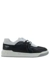 Valentino Garavani One Stud Low-top Mesh And Nappa Leather Sneaker In Black