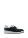 Valentino Garavani One Stud Low-top Mesh And Nappa Leather Sneaker In Nero/bianco