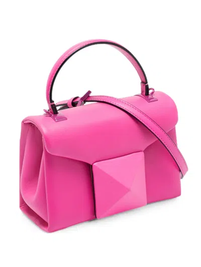 Pre-owned Valentino Garavani One Stud Top Handle Bag In Pink
