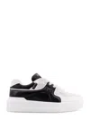 Valentino One Stud Xl Low-top Sneaker In Nappa Leather And Jacquard Toile Iconographe Technical Fabric In White
