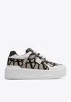 Valentino Toile Iconographe One Stud Xl Sneakers In Beige
