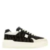 Valentino One Stud Xl Low-top Sneaker In Nappa Leather And Jacquard Toile Iconographe Technical Fabric