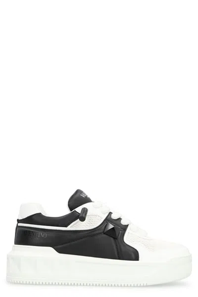 Valentino Garavani One Stud Xl Perforated Sneakers In White