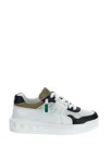 Valentino Stud Xl Low-top Sneakers With Contrasting Panels In White