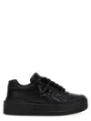 Valentino One Stud Xl Leather Low-top Sneakers In Black