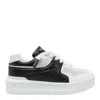 Valentino One Stud Xl Low-top Sneaker In Nappa Leather And Jacquard Toile Iconographe Technical Fabric In White