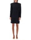 Valentino Garavani Open Back Bow Mini Dress In Black