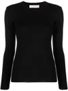 Valentino Cashmere Silk Sweater With Back Cutout In Schwarz