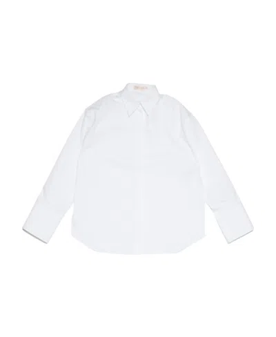 Valentino Open-back Poplin Shirt In White