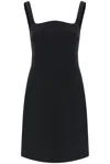 Valentino Open-back Wool And Silk-blend Crepe Mini Dress In Black