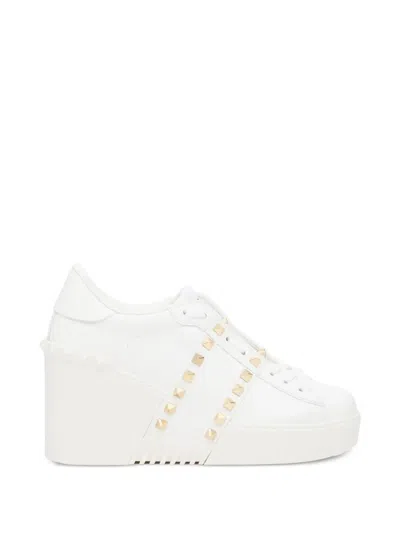 Valentino Garavani Open Disco Wedge Sneakers In White