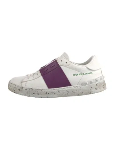 Pre-owned Valentino Garavani 'open For A Change' Sneakers In White