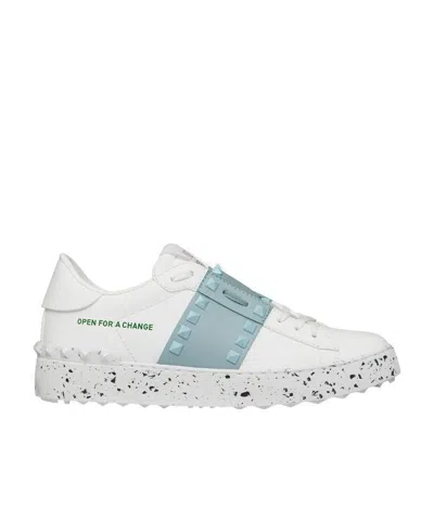 Valentino Garavani Open For Change Rockstud Low-top Sneakers In White