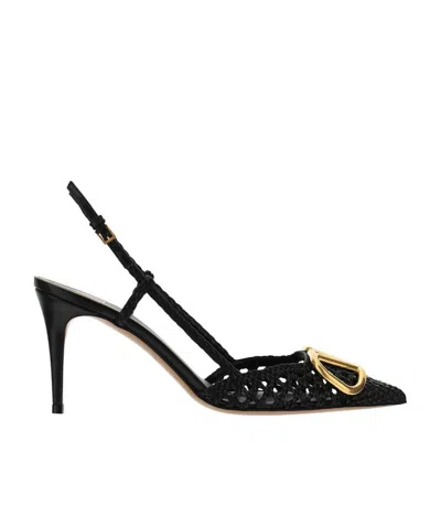 VALENTINO GARAVANI OPEN-HEELED HOLLOW HIGH HEELS