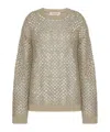 Valentino Sparkling Net Sweater In Nude