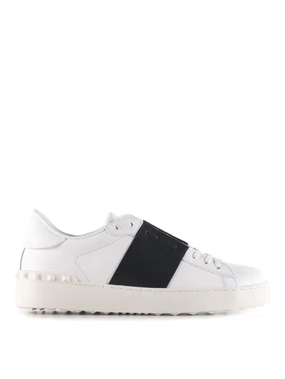 Valentino Garavani Open Leather Sneaker In White