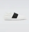 Valentino Garavani Blue Calf Leather Bos Taurus Low Top Sneakers In Multi