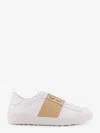 Valentino Open Sneakers In Leather With Contrast Colored Stripe And Stud Detail In Nude