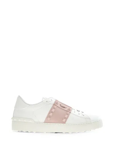 Valentino Garavani Open Rockstud Sneakers In White