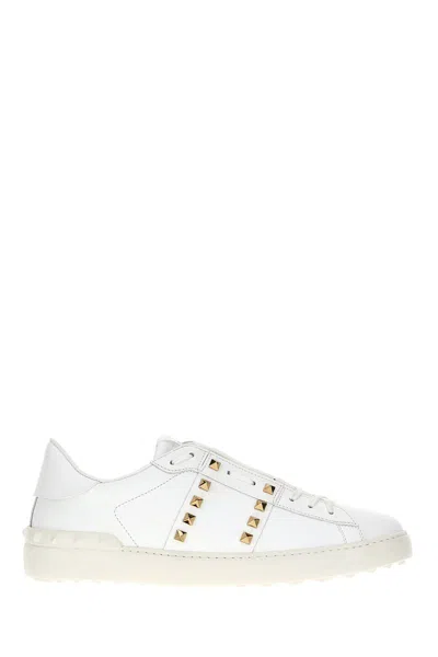 Valentino Garavani Open Rockstud Untitled Sneakers In White