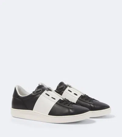 VALENTINO GARAVANI OPEN ROYCO LEATHER SNEAKERS