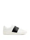 Valentino Garavani Minimalist Leather Sneakers With Contrasting Stripe Detail And Vlogo Signature In White