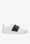 Valentino Garavani Minimalist Leather Sneakers With Contrasting Stripe Detail And Vlogo Signature In White