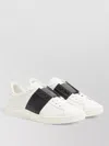 Valentino Garavani Minimalist Leather Sneakers With Contrasting Stripe Detail And Vlogo Signature In White