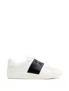 Valentino Garavani Minimalist Leather Sneakers With Contrasting Stripe Detail And Vlogo Signature In White