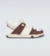 Valentino Open Skate Leather Sneakers In White
