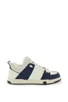 Valentino Open Skate White Sneakers In Leather And Fabric Man In Bianco