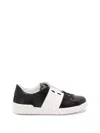 Valentino Garavani Open Leather Sneakers With Contrast Band And Stud Details Shoes In Black