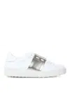 Valentino Open Sneakers With Metallic Accent And Studded Heel In Black