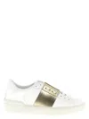 Valentino Open Sneakers With Metallic Accent And Studded Heel In White