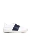 VALENTINO GARAVANI OPEN SNEAKERS IN LEATHER WITH CONTRASTING BAND
