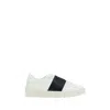 Valentino Calfskin Sneakers With Contrasting Bands And Rubber Studs