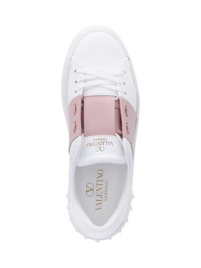Valentino Garavani Open Sneakers In White/rose