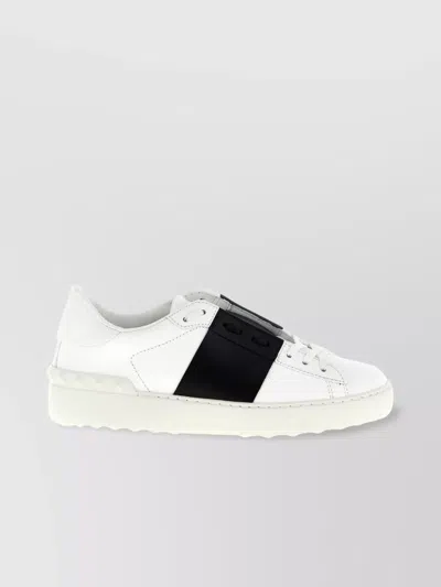 Valentino Garavani Open Sneakers With Contrasting Panel And Studded Heel In Multicolor