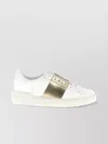 Valentino Open Sneakers With Metallic Accent And Studded Heel In White