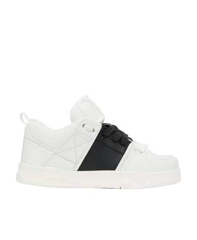 Valentino Garavani Open Studded Low-top Sneakers In White