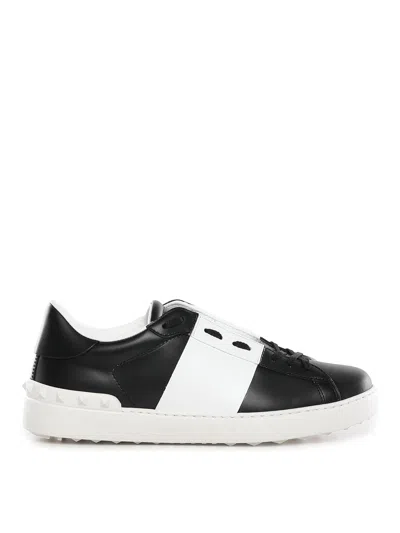 VALENTINO GARAVANI OPEN-TOE CALFSKIN SNEAKER