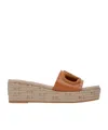 Valentino Vlogo Cut-out Leather Platform Sandals In Nude