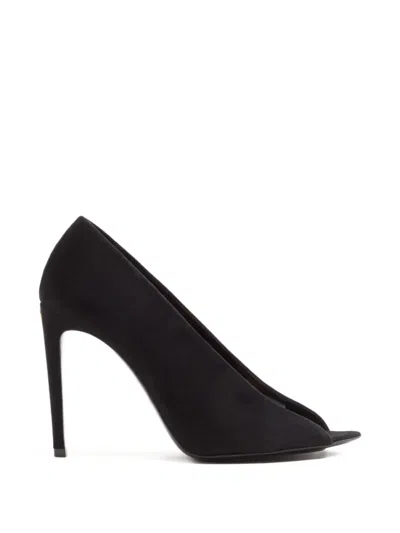 Valentino Garavani Open-toe Révélé Suede Sandals In Black