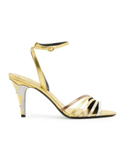 Valentino Garavani Adycrush 85 Heeled Sandals In Gold