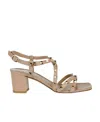 Valentino Open-toed High-heeled Sandals In Nude