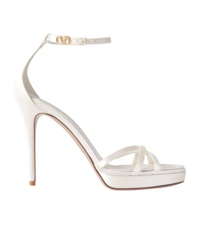 Valentino Garavani Open-toed High-heeled Sandals In White